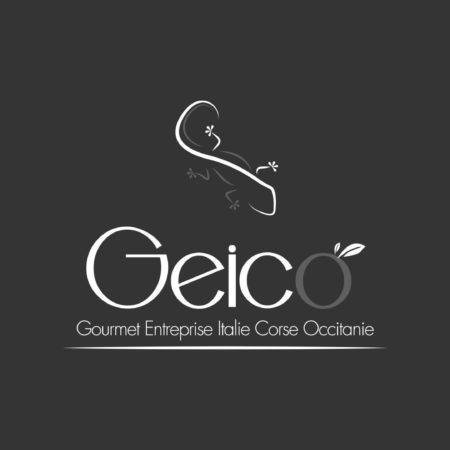 Logo en défonce de la marque Geico