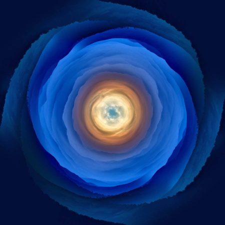 Tableau numérique Sphère 1 - Rose bleue